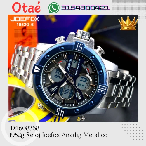 1952g Reloj Joefox Anadig Metalico 6