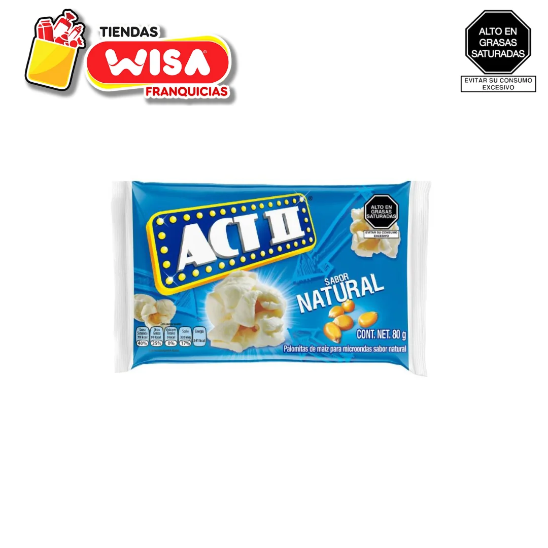 Pop Corn ACT II Natural 80 G