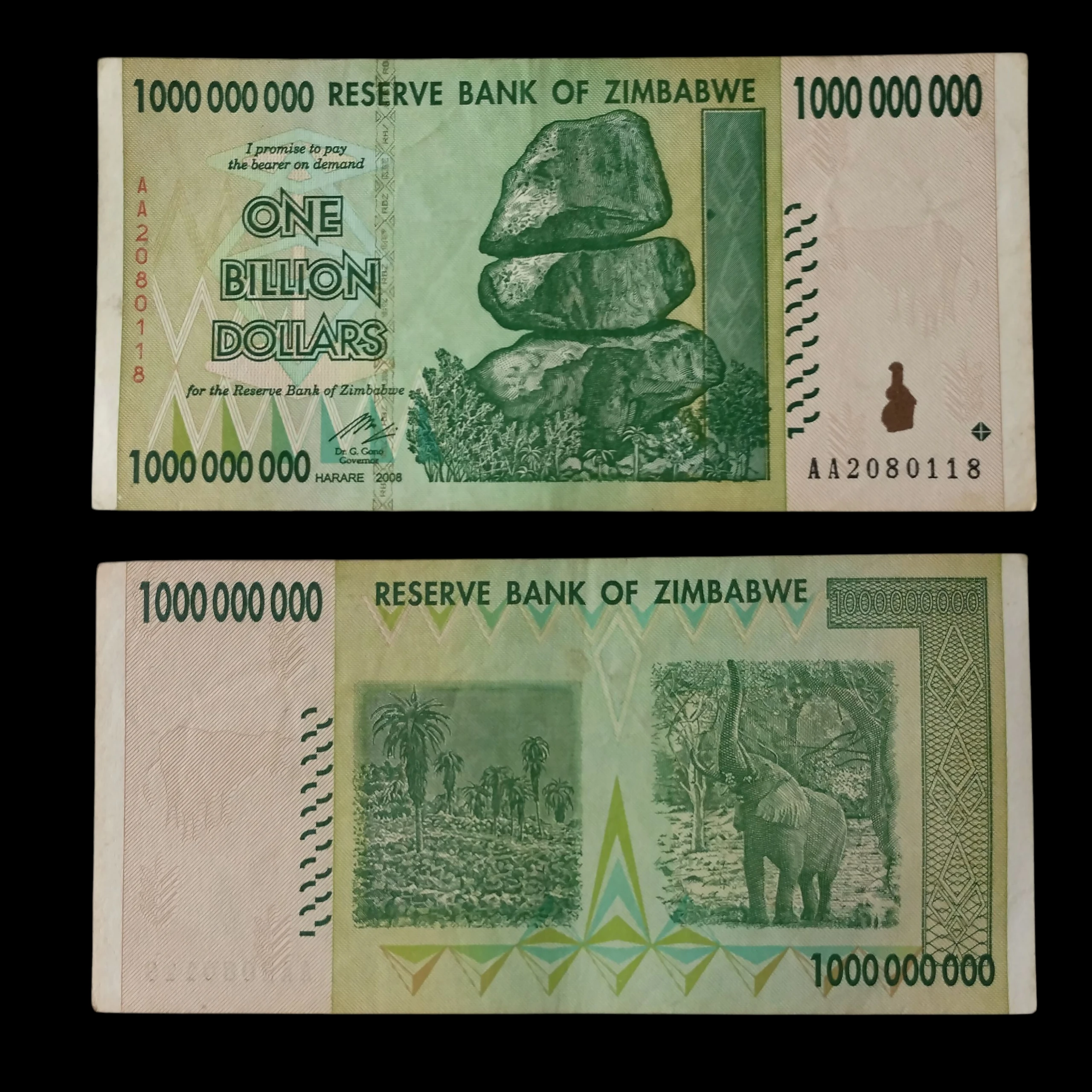 • Zimbawe 1 billon XF