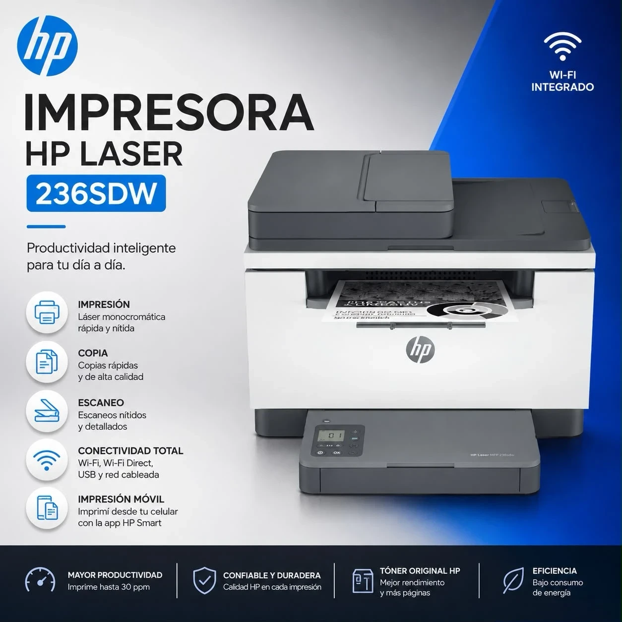 HP M236SDW Láser WIFI