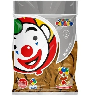 Globo metalico oro bolsa c/50 pzas