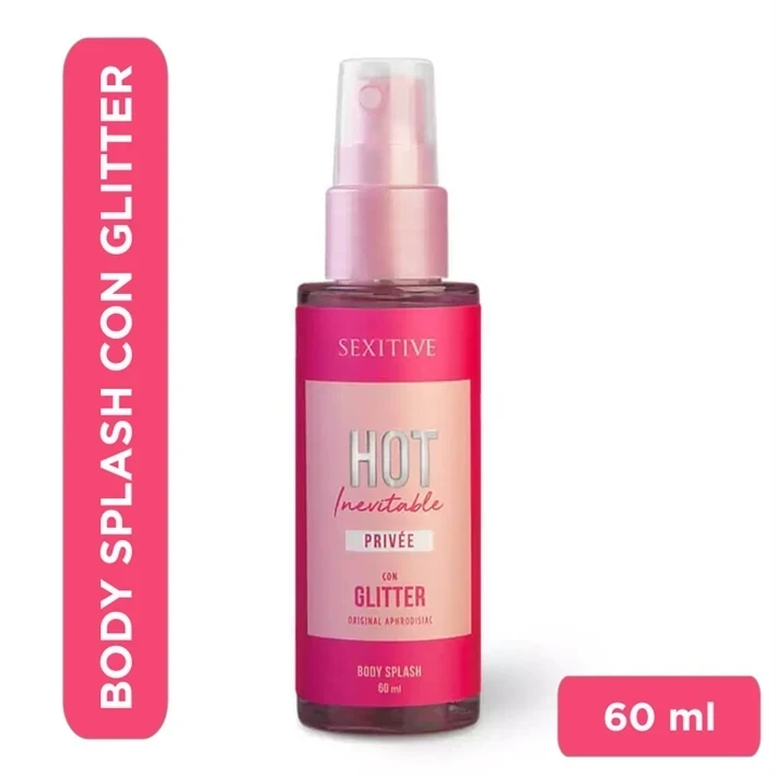 Body Splash Hot Inevitable Privée con glitter - 60ml