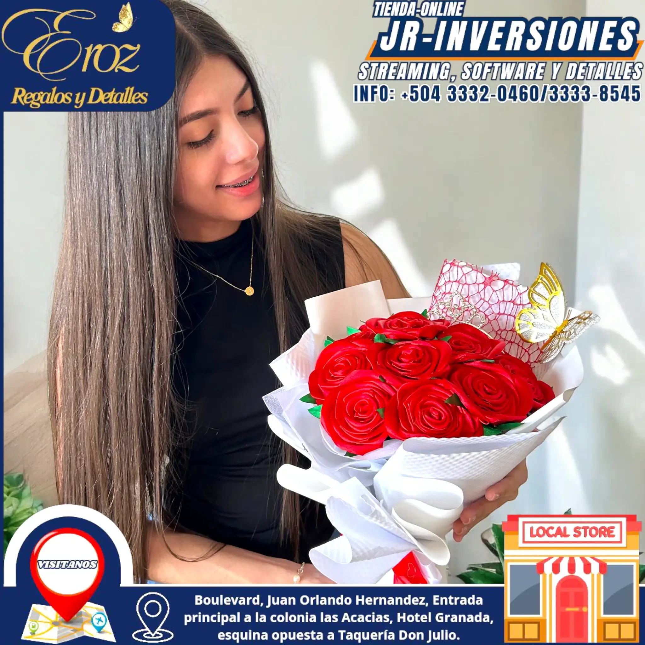 RAMO DE 7 ROSAS ROJAS V.I.P 2