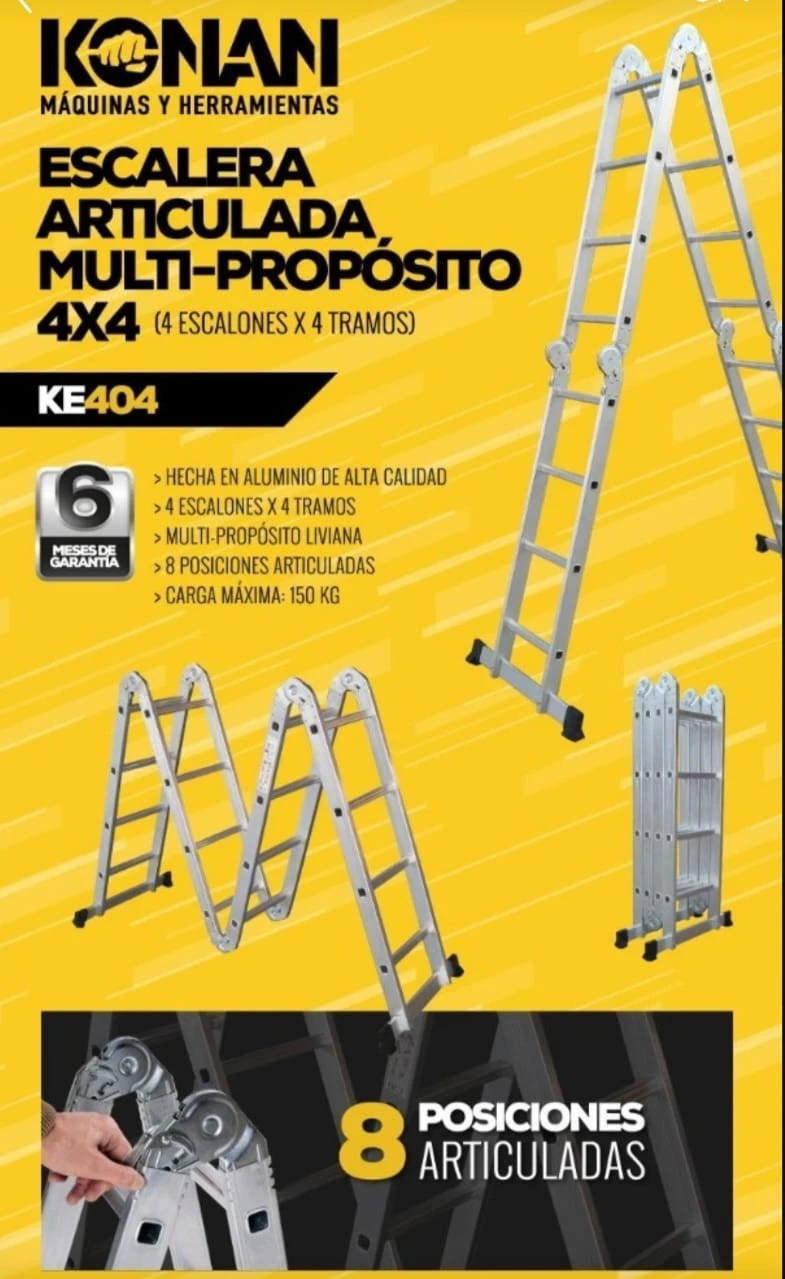 ESCALERA KONAN ARTICULADA 4 X 4 MTS 2