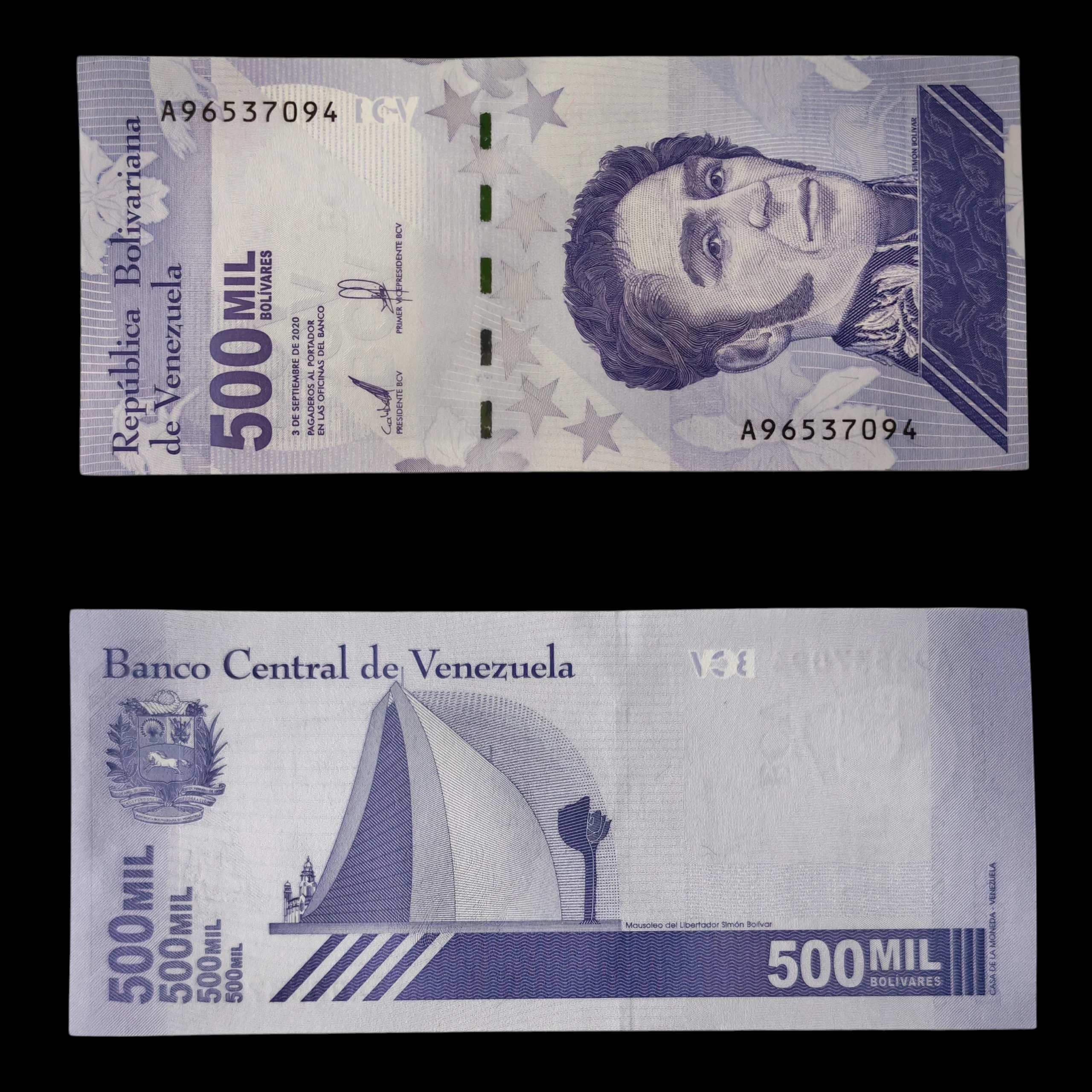 ° Venezuela 500 mil Bolívares UNC