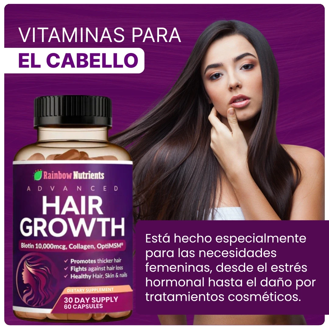 Vitamina para el cabello, Piel y uñas - HAIR GROWTH 3