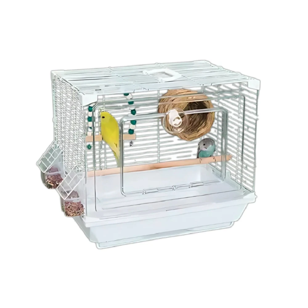 Jaula para aves con puerta de acrílico