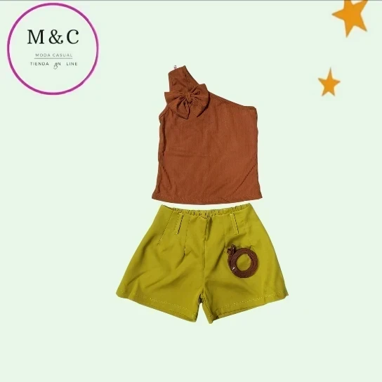 Conjunto T- 6 short y blusa 