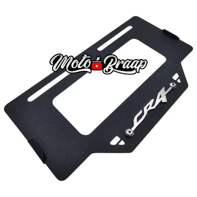 AKT CR 4 Porta placa acero negro logo 3d cromado ML