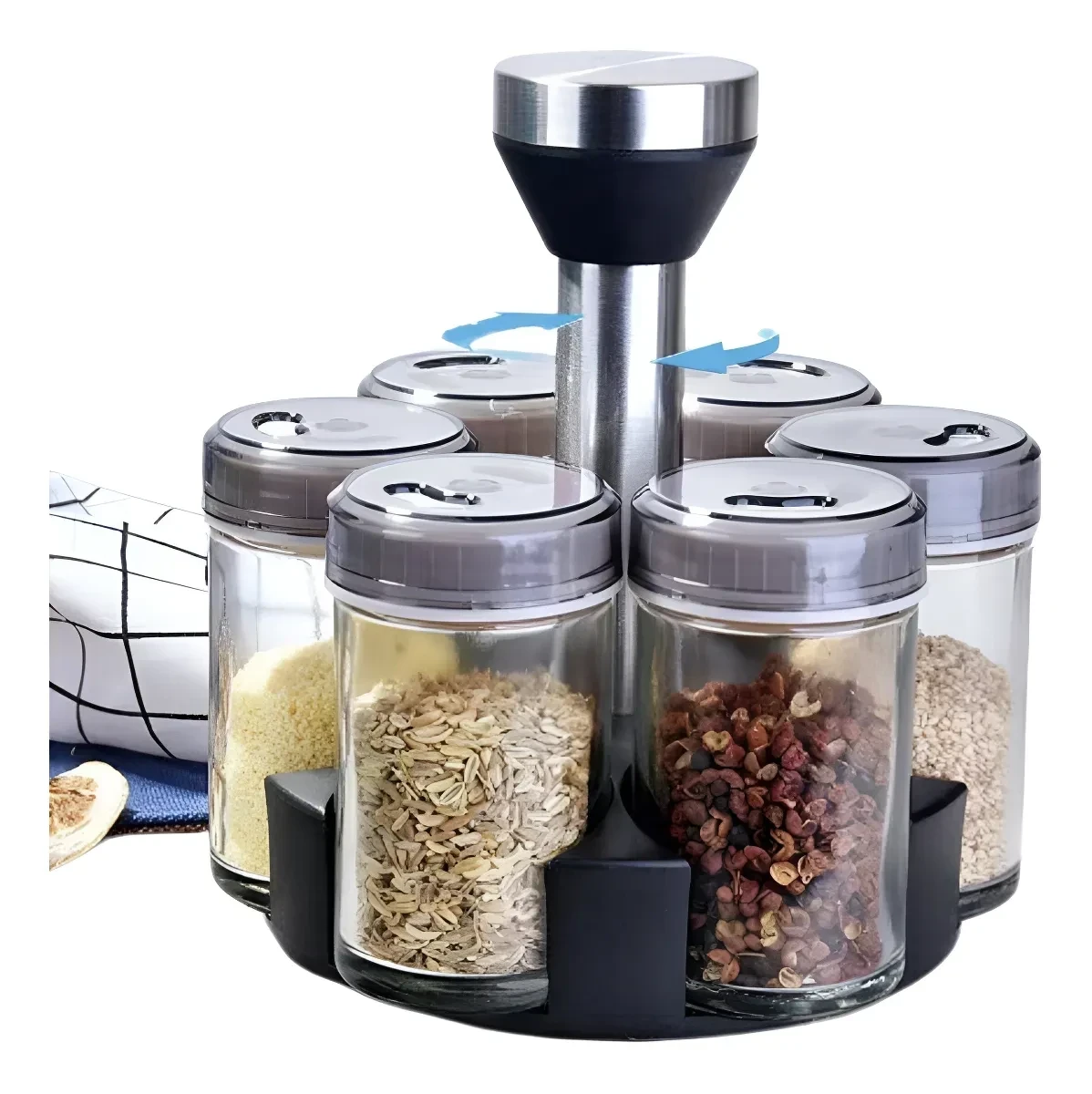 Organizador set para condimentos plateado