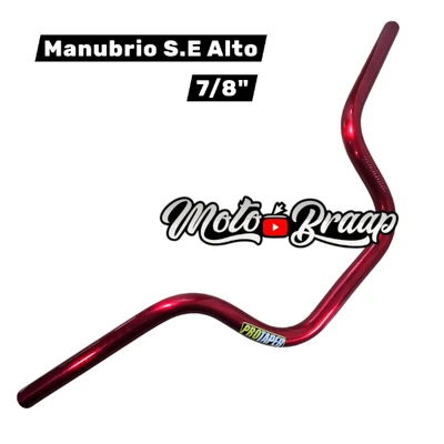 Manubrio S.E Alto 7/8" color Rojo ( INCLUYE TRAVESAÑO NEGRO ) MUNDI PRO02855