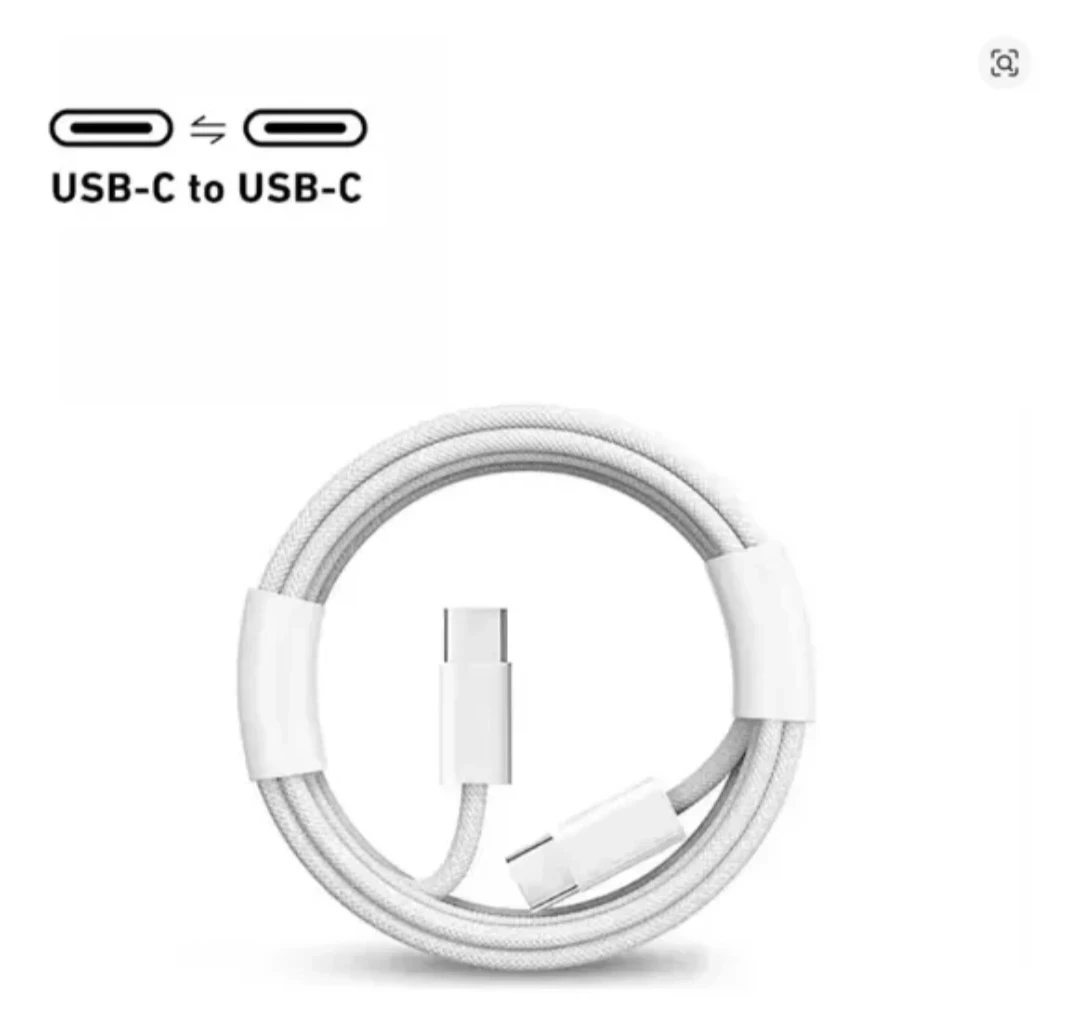 Cargador Rápido 35w Usb-c Para Iphone 15 Y 16 Blanco 2