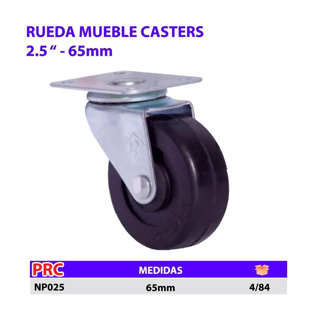 RUEDA MUEBLE CASTERS de 2.5" 65mm