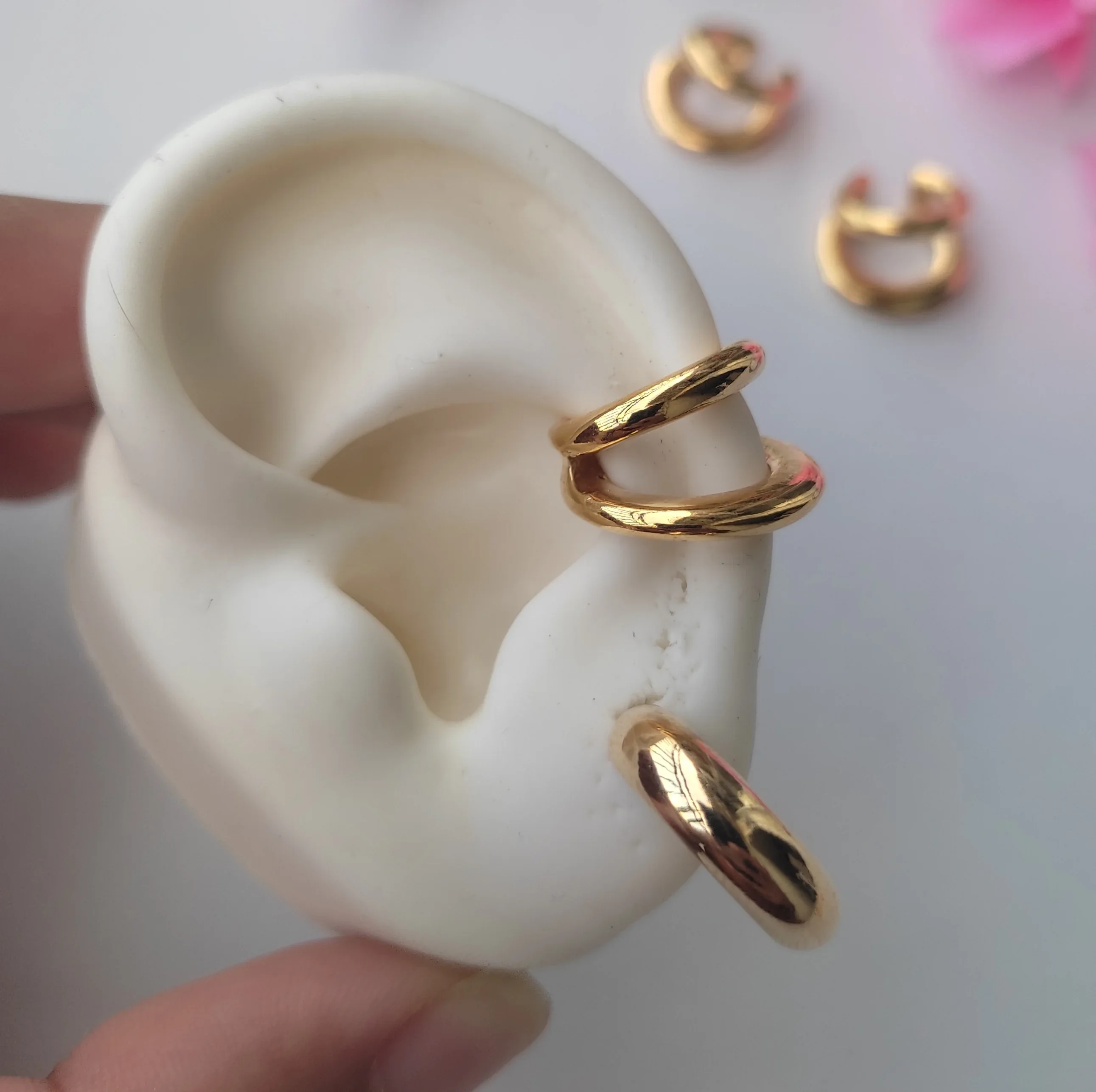 EARCUFF DOBLE GOLD