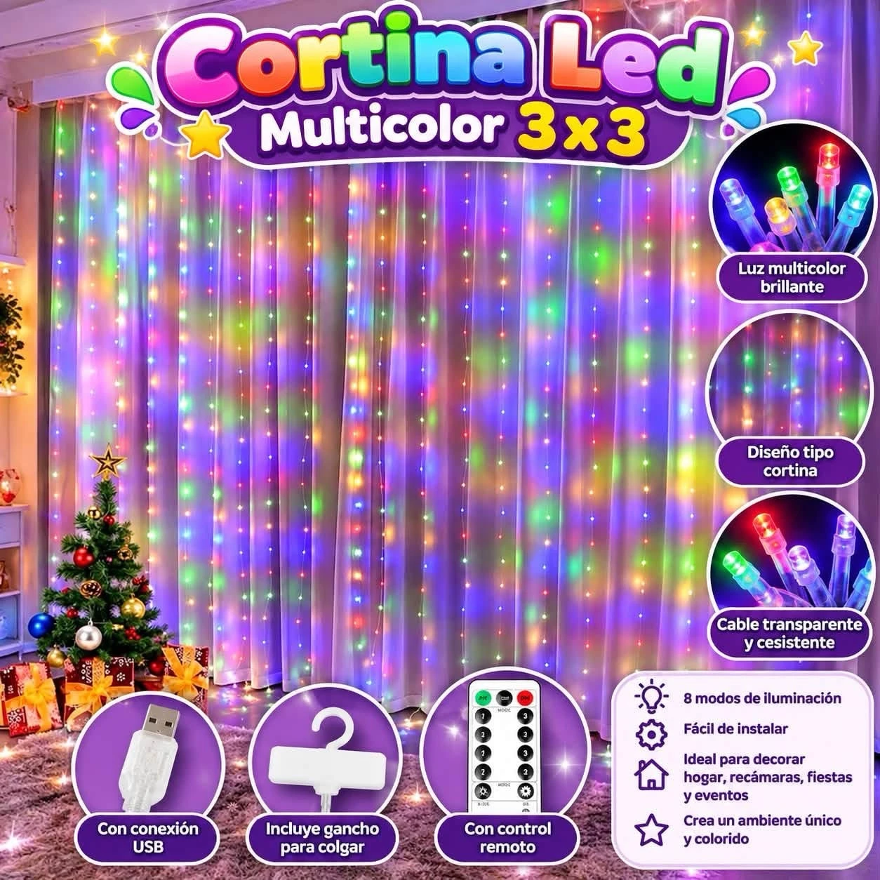 cortina 3x3 metros 