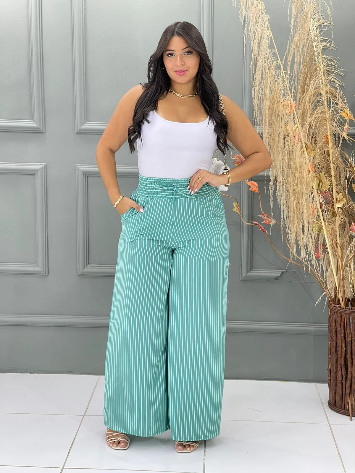 CALÇA PATALONA LISTRADA