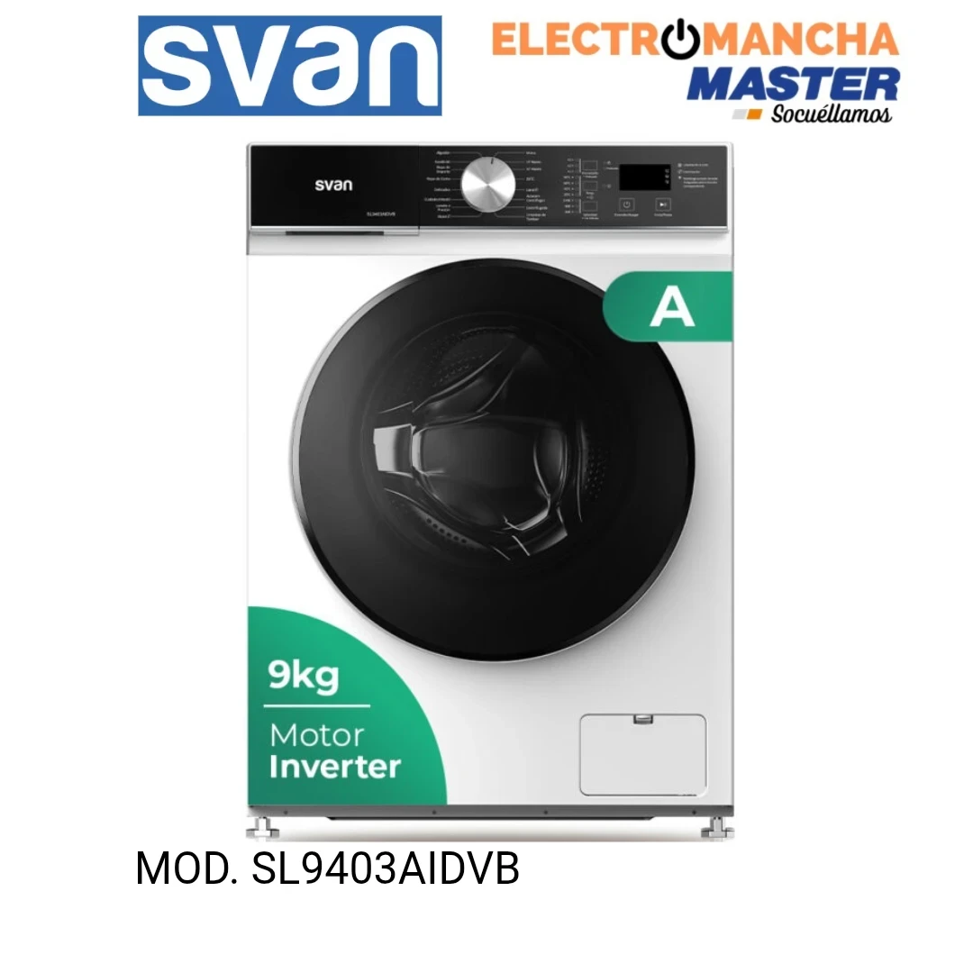 LAVADORA SVAN SL9403AIDVB 9 KG. 1400RPM. A