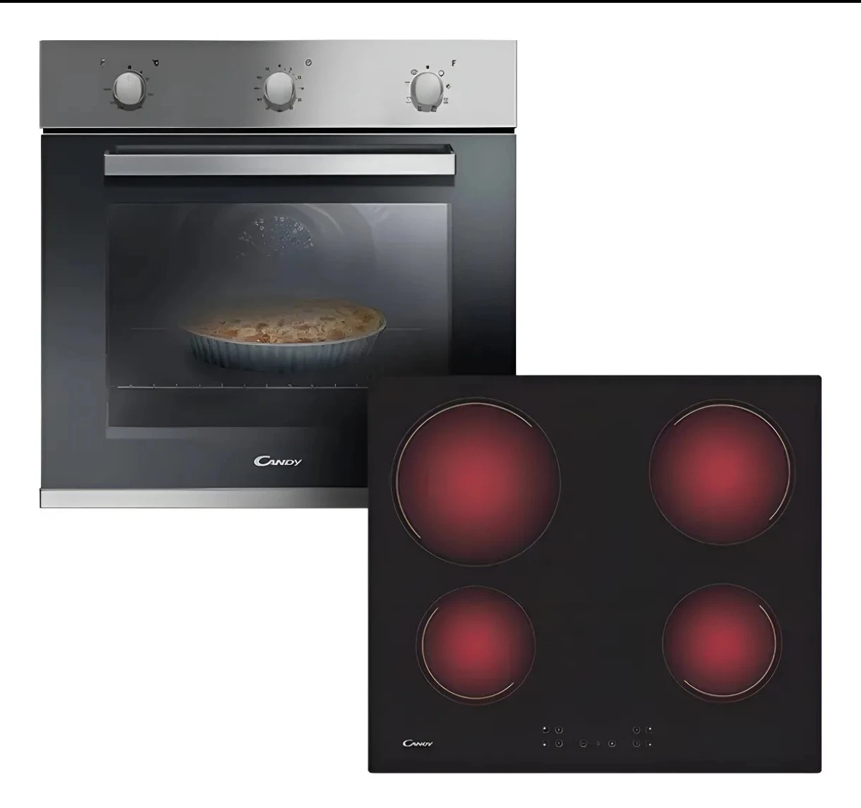 Combo Candy Horno Eléctrico 65L Y Anafe Eléctrico 4 Zonas