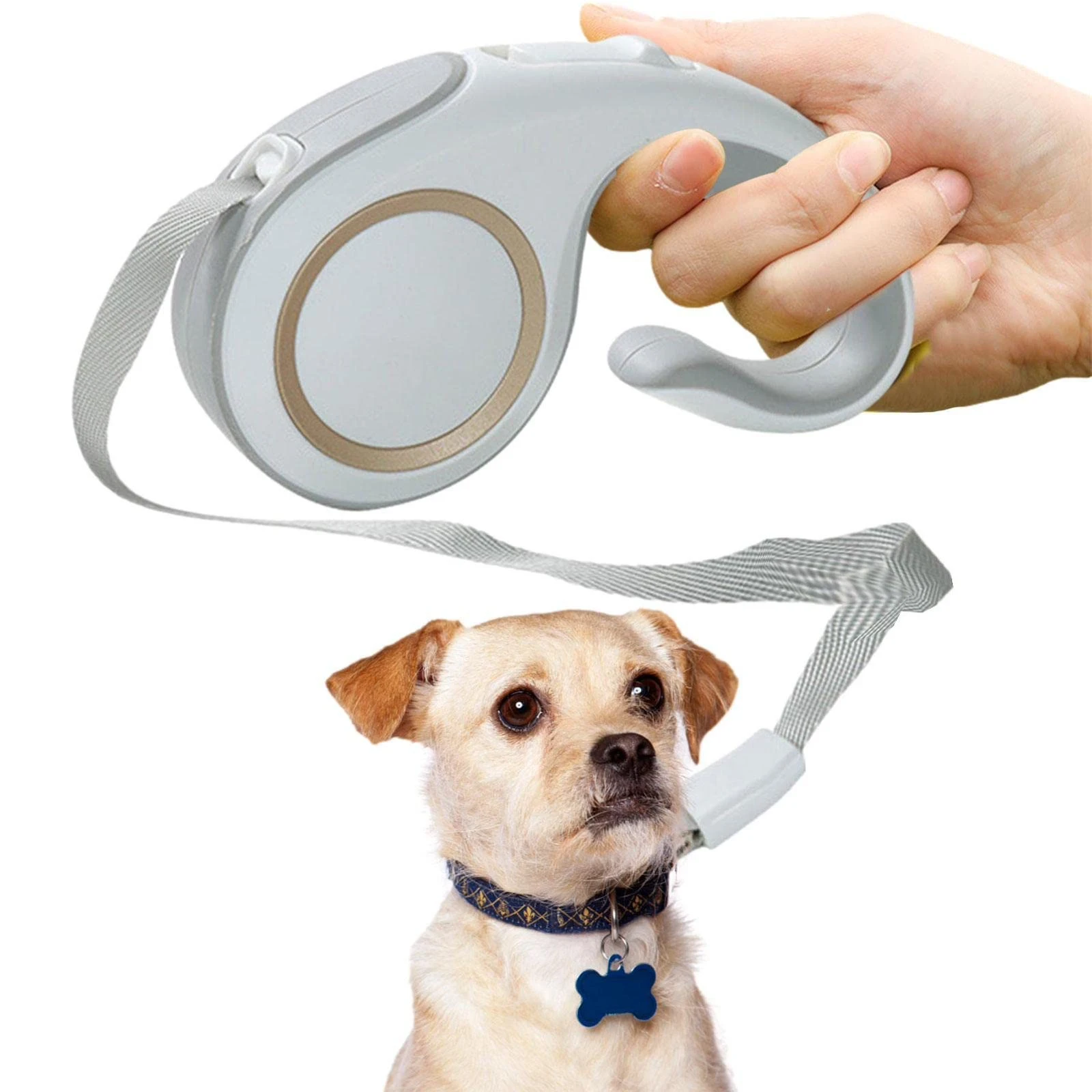 CORREA PARA PERROS RETRACTIL 5 MTS