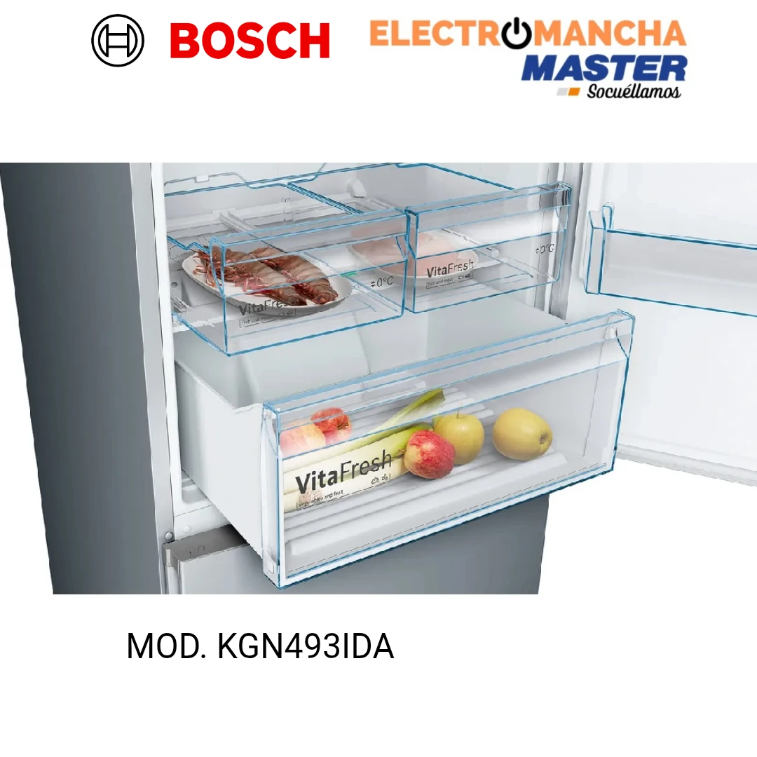 FRIGO COMBI BOSCH KGN493IDA 2,03*70 INOX NF CLASE D  4