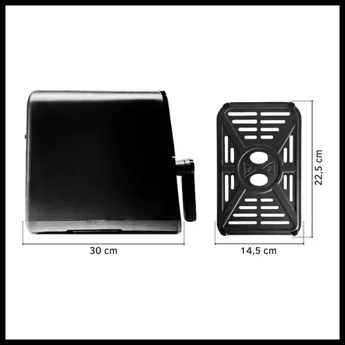Freidora De Aire Dinax Doble Ventana Antiadherente 11 Litros 1800w 6
