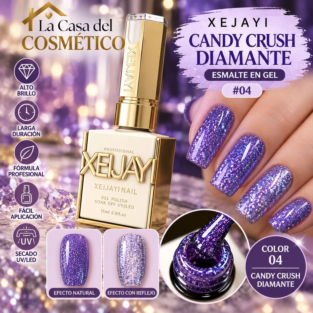 xeijayi esmalte semi escarchado caramelo triturado tono 04.jfif
