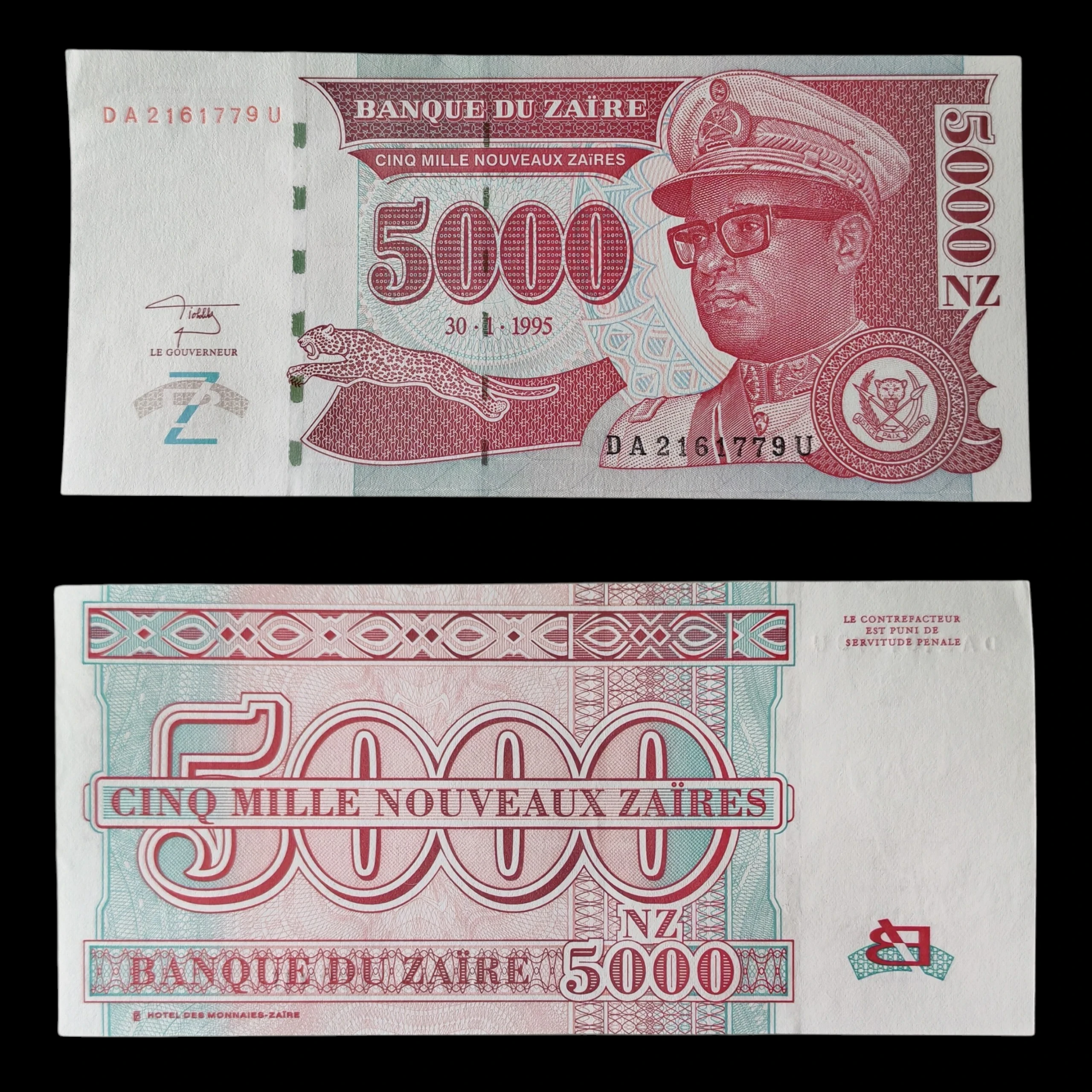 ° Zaire 5000 zaires UNC