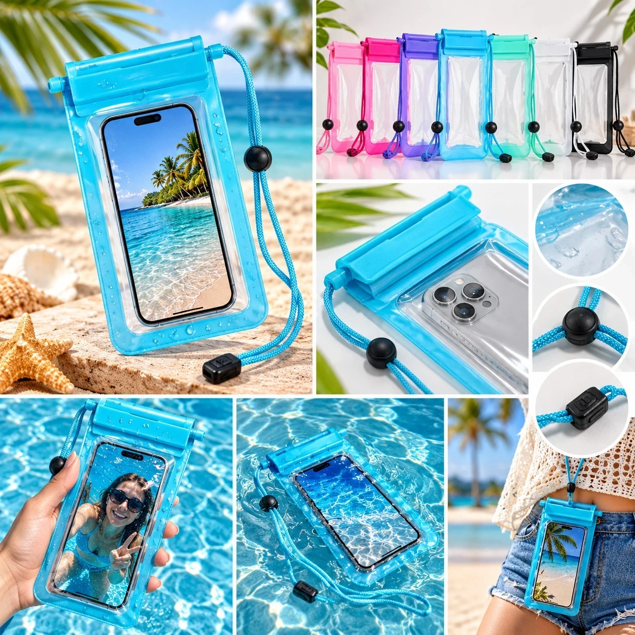 20 PIEZAS | FUNDA IMPERMEABLE PARA CELULAR 