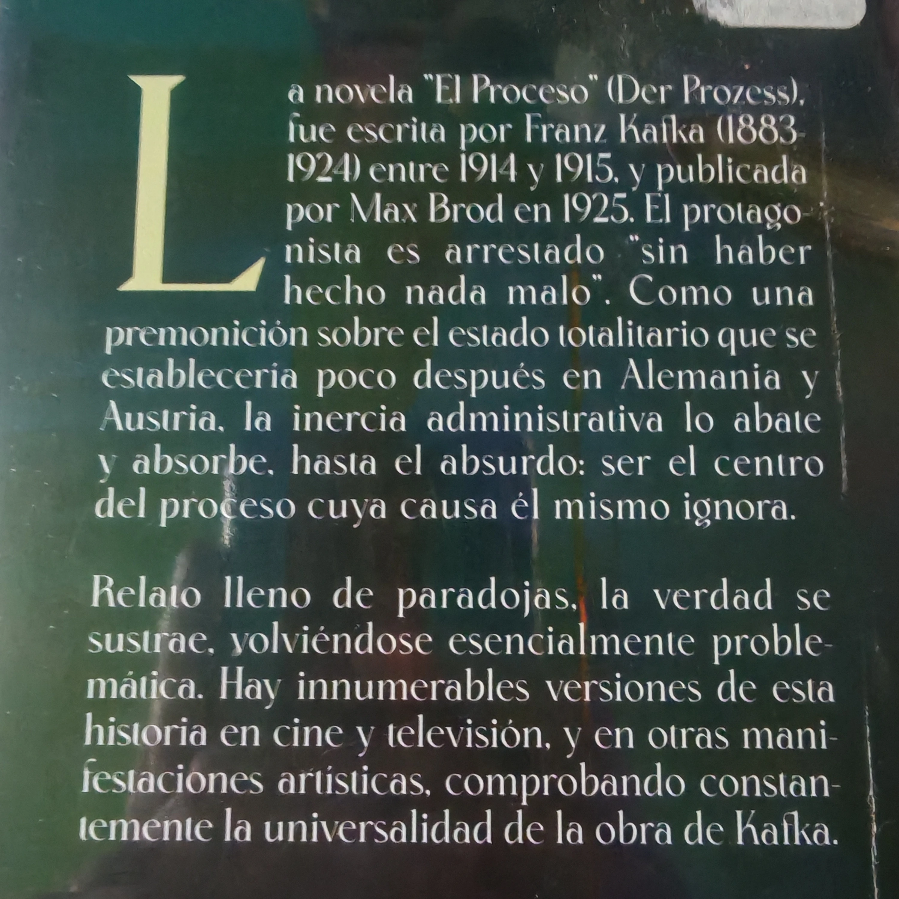 El proceso, Franz Kafka, nuevo  3