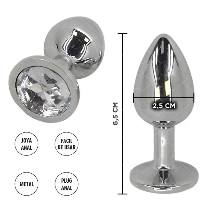 Plug Anal Small plateado