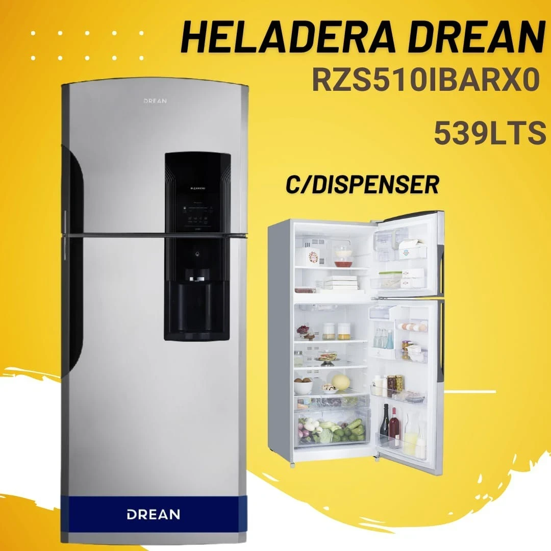 HELADERA DREAN CON DISPENSER NO FROST 539LTS