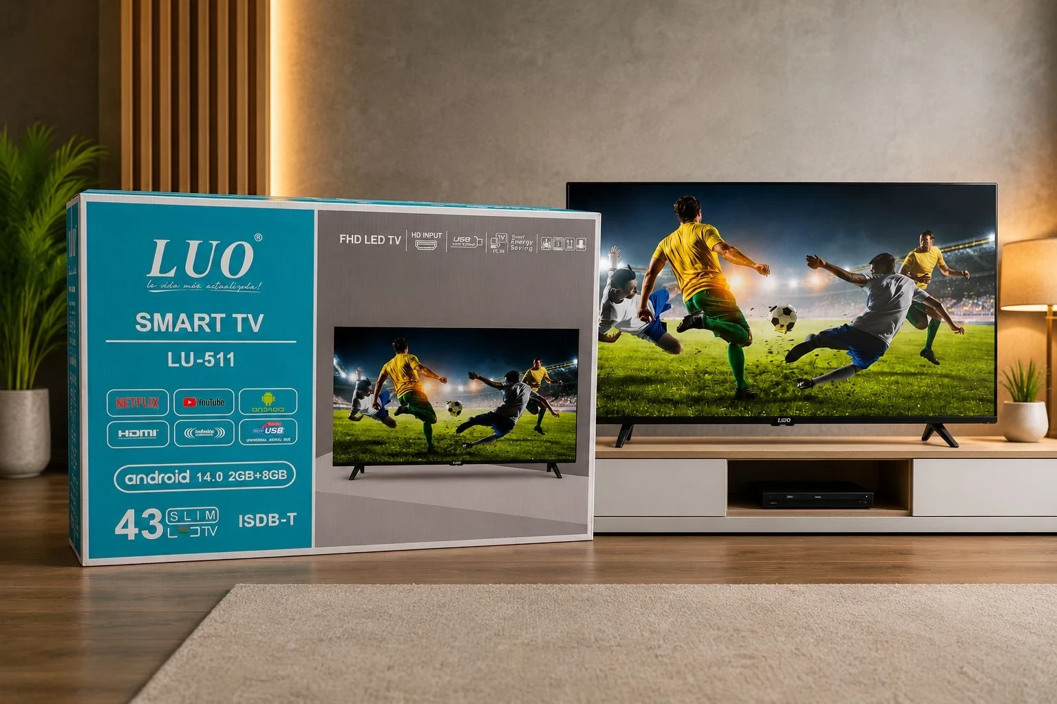 SMART TV LUO 43" C/ANDROID TV 