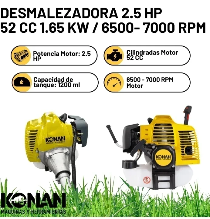 DESMALEZADORA KONAN 52CC 2 TIEMPOS C/ACCESORIOS 4