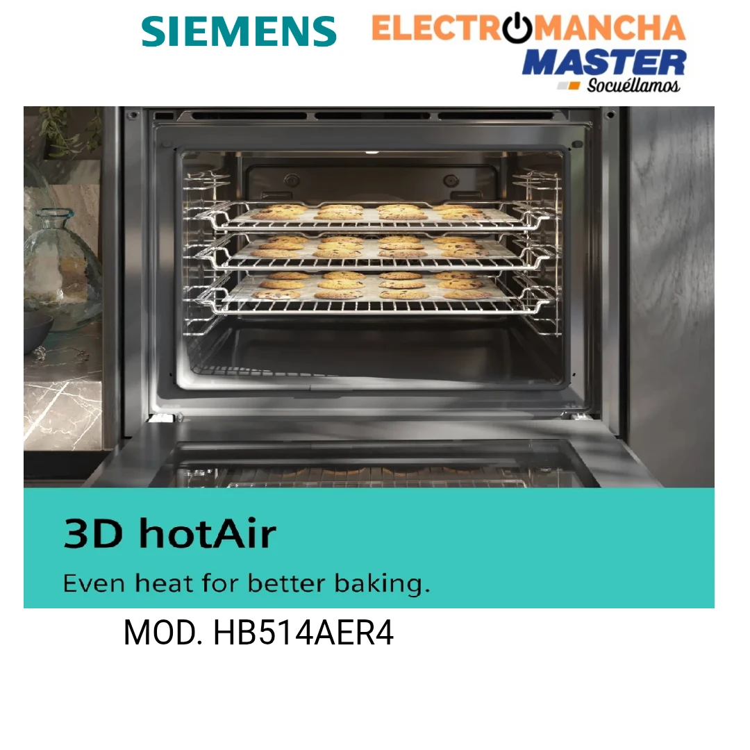 HORNO SIEMENS HB514AER4 MULTIFUNCION CRISTAL NEGRO A+ 7