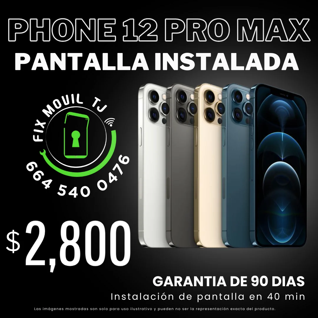 Pantalla de iphone 12 pro max 