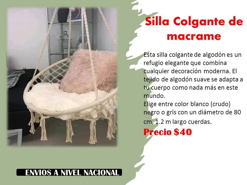 Silla colgante, macrame  2