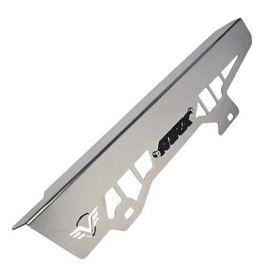 Mrx 125 - 150 protector de cadena acero cromado logo 3d negro ML