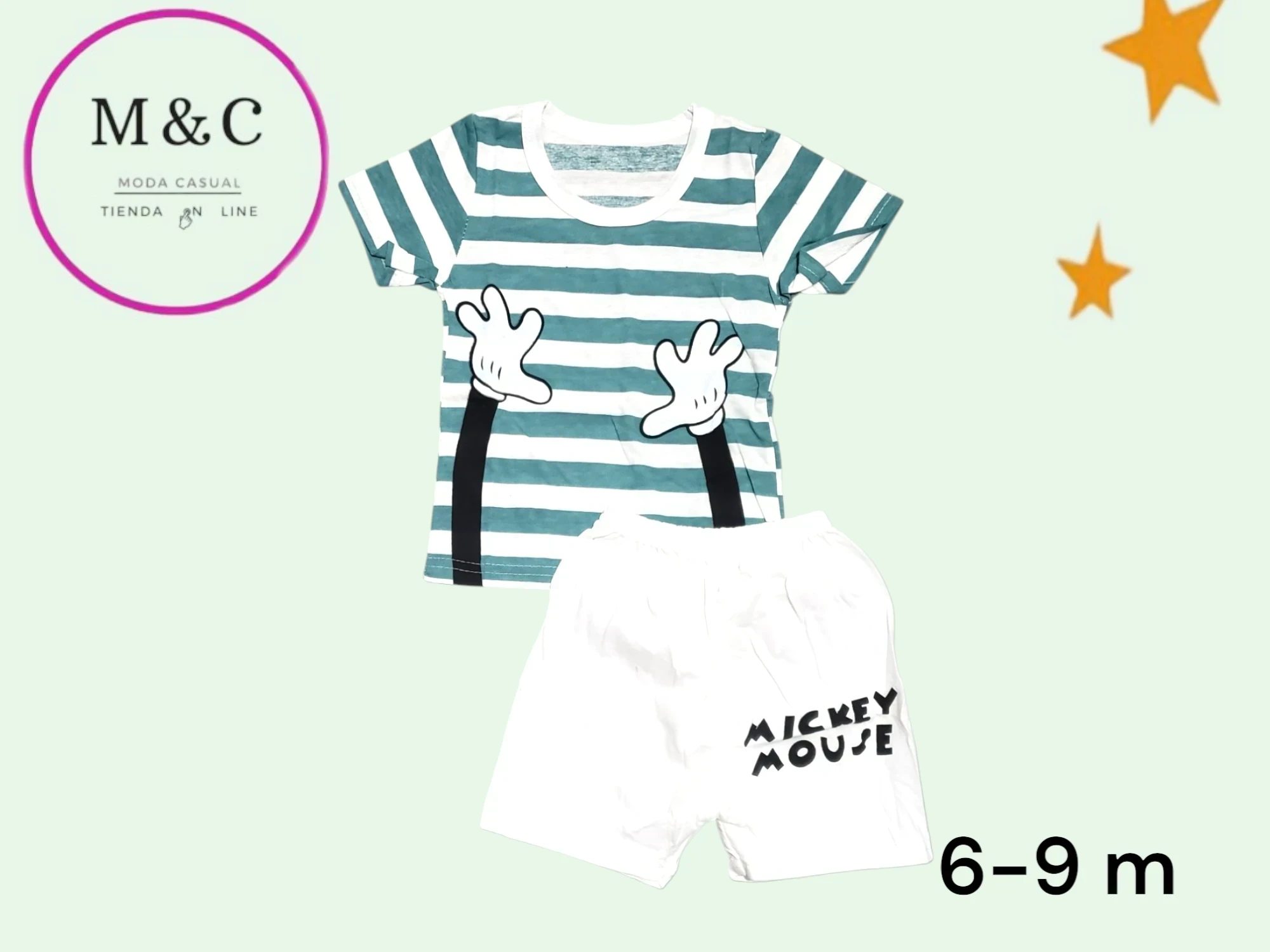 Conjunto casual 6 a 9 meses 