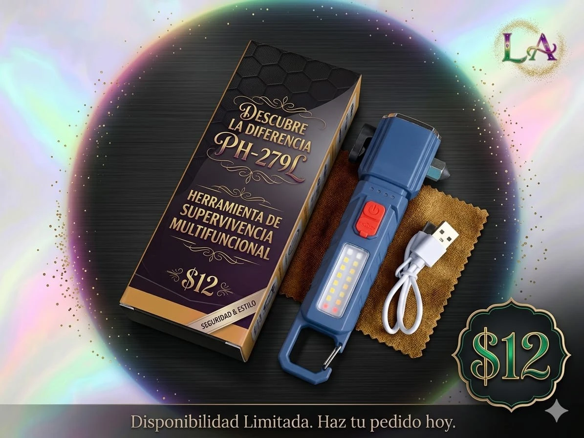 Lámpara Táctica rompe vidrios 