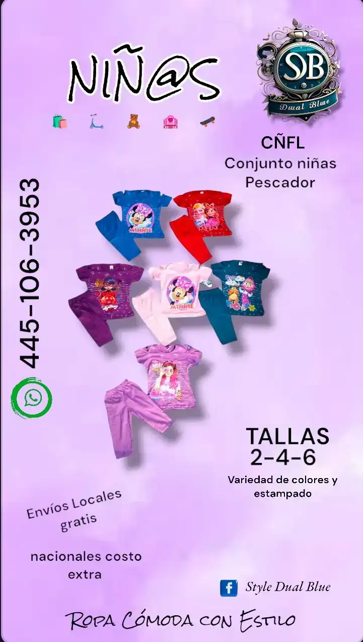 Conjunto de niñas Pescador 2