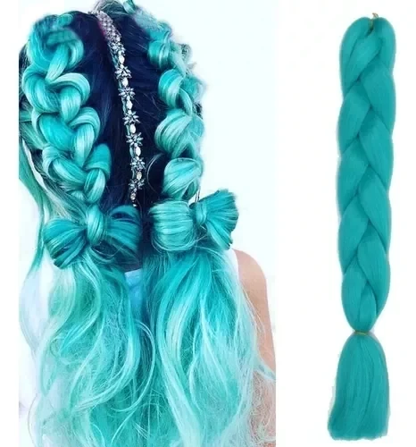 TRENZA AFRICANA EXTENSIÓN KANEKALON TURQUESA A27