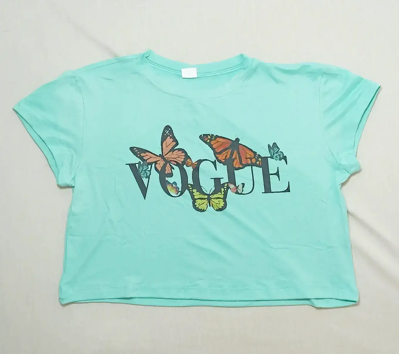 Camiseta dama corta en tela de durazno  2