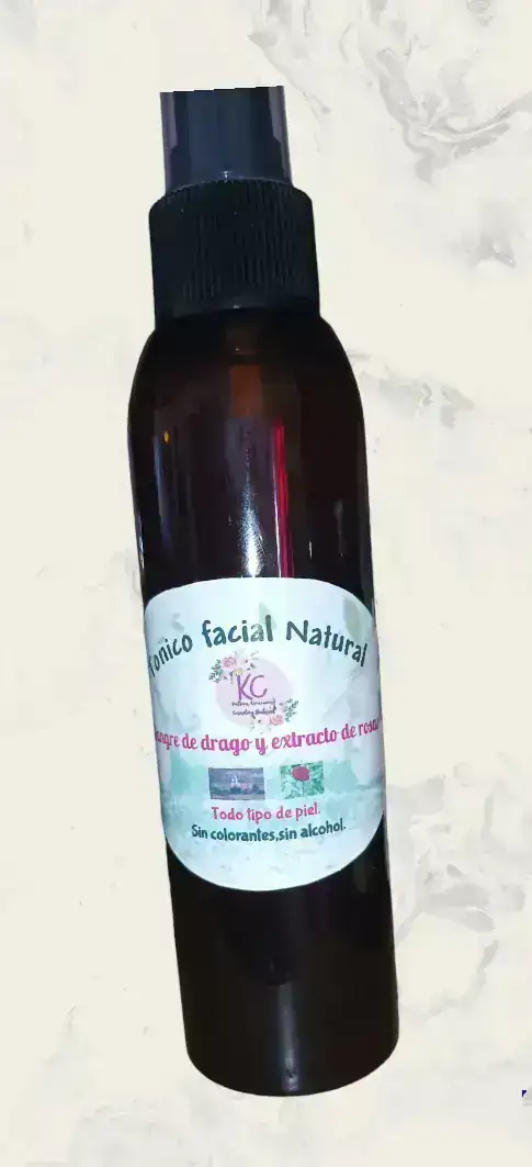 Tónico facial nat.sangre de drago y extracto de rosas.