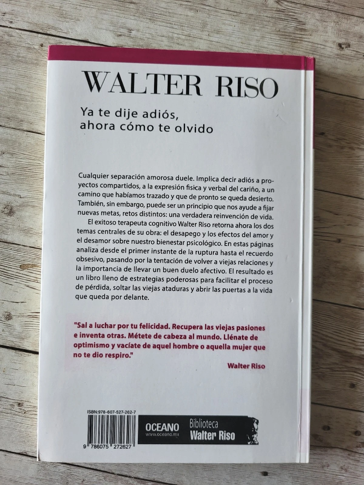  Ya te dije adiós, ahora como te olvido/  Walter Riso / Salud 2