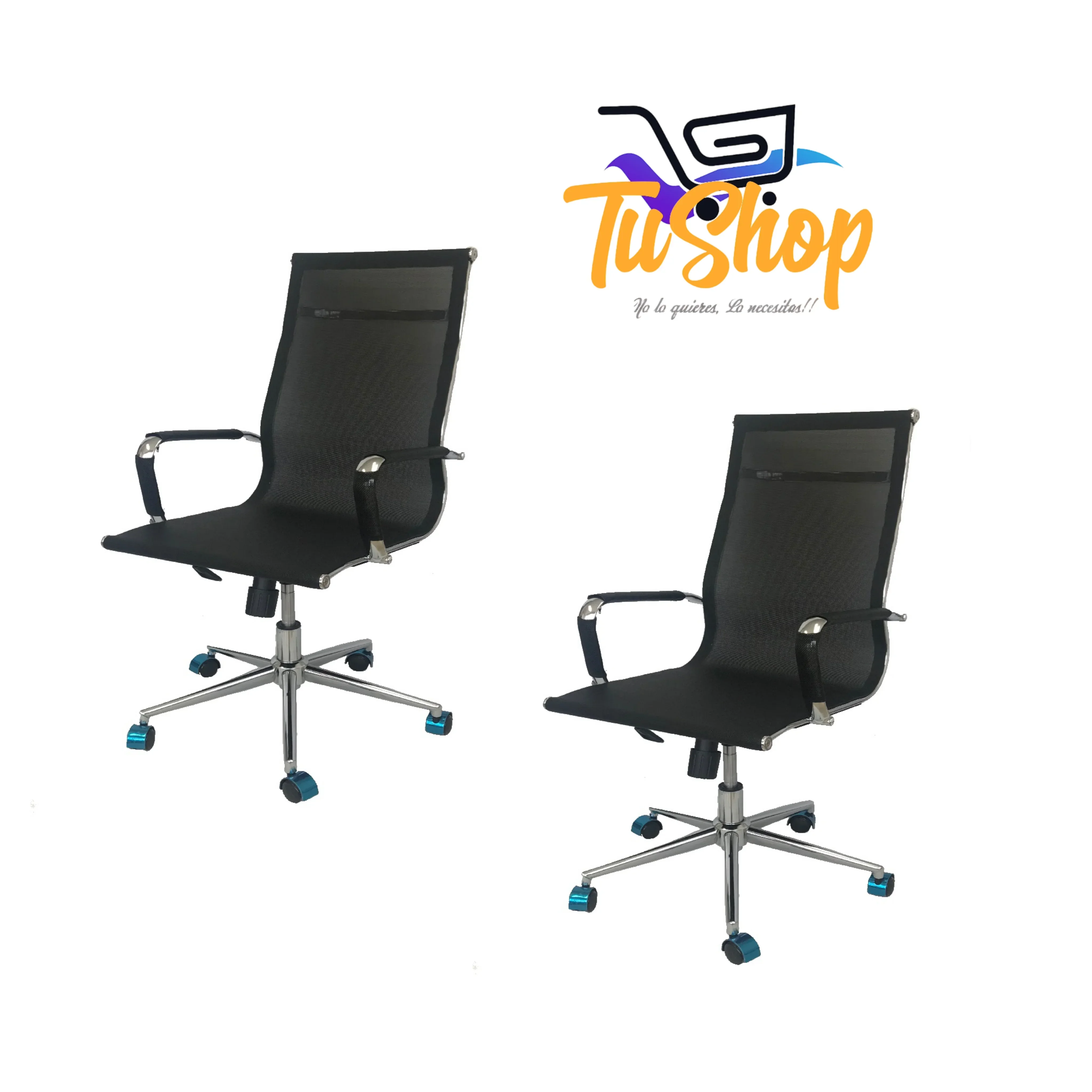 Silla Escritorio Ejecutiva Baja Negra 4