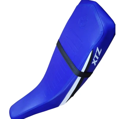 TP Xtz 125 forro jc 06 premium Azul con franja blanca y franja negra cola azul