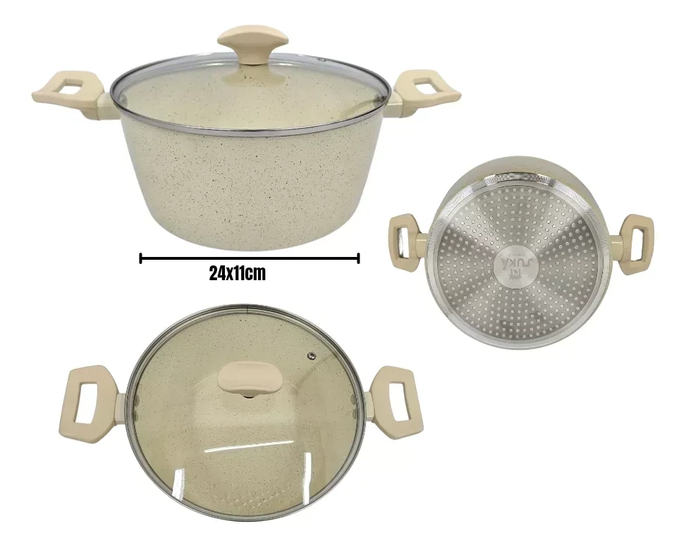 Batería Cocina Cerámica Granito Suka Apta Inducción 2