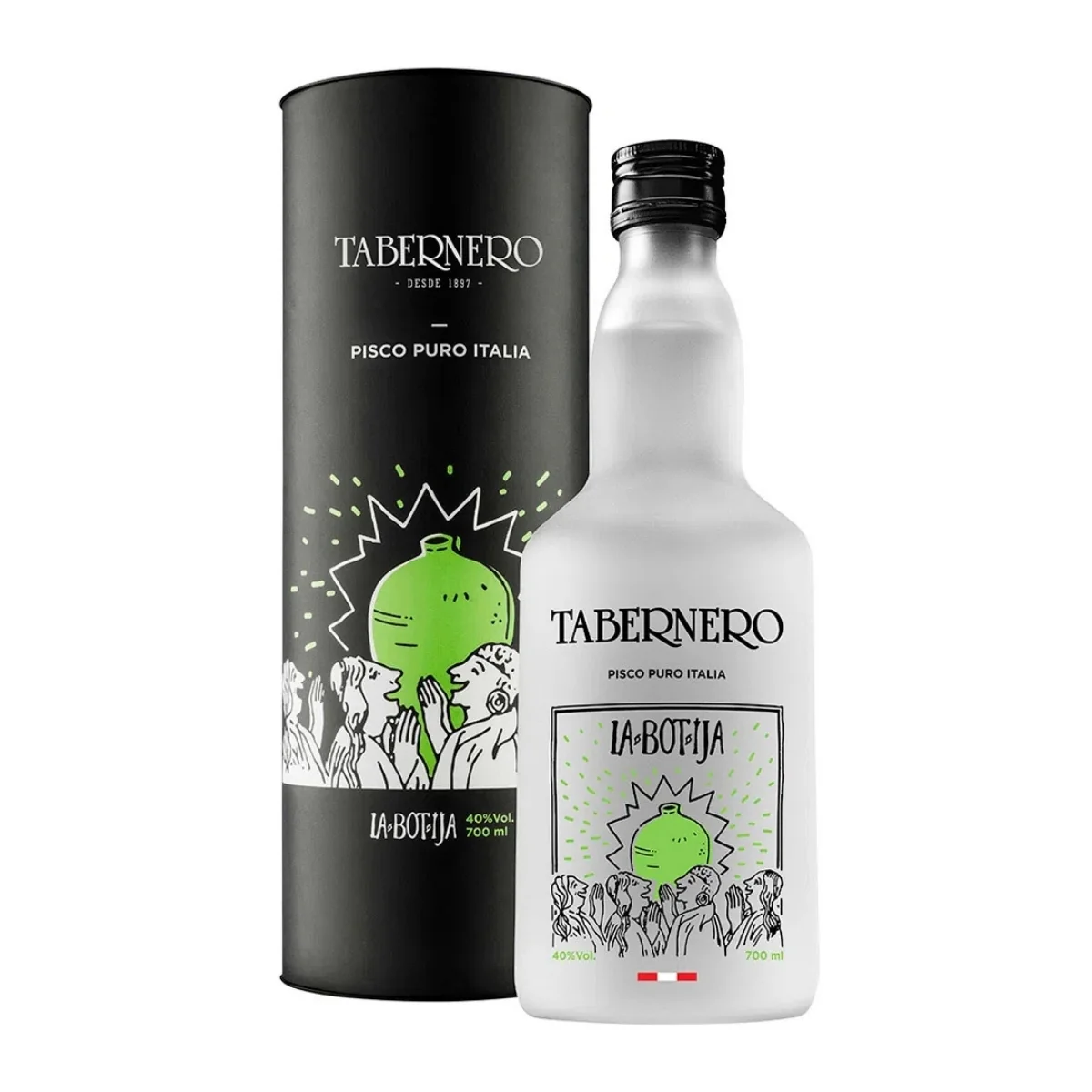 PISCO TABERNERO ITALIA BOTIJA TUBULAR 700 ML