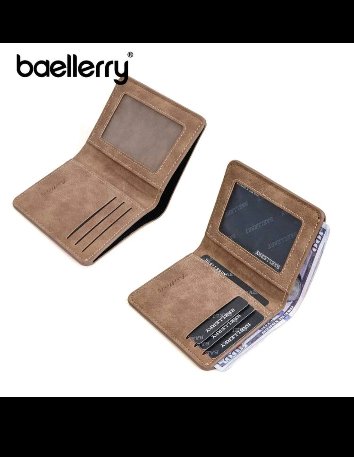 Cartera de Caballero Bifold Delgado con Protección RFID Baellerry 4