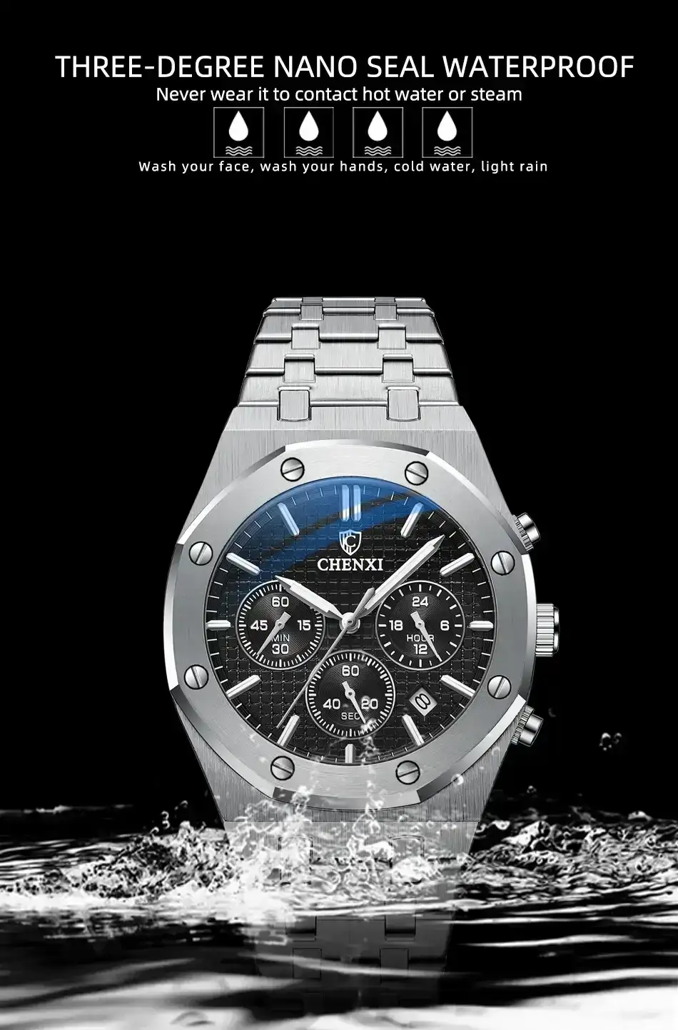 CHENXI Reloj analogo de Cuarzo Para caballero. 7